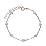 Pulseira em prata 925 com zircónia