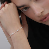 Pulseira em prata 925 com zircónia