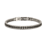 Pulseira Masculina, Aço inoxidável, Zircónia de cultivo