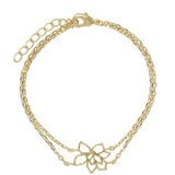 Pulseira delicada banhada a ouro