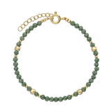 Pulseira de pedra, Banhado a Ouro, Vidro cristal