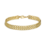 Pulseira Temática, Banhado a Ouro, Nenhuma pedra