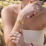 Pulseira rígida, Banhado a Ouro, Nenhuma pedra