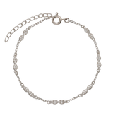 Pulseira delicada em prata 925 com zircónia