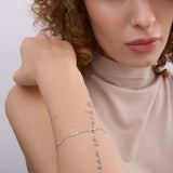 Pulseira delicada em prata 925 com zircónia