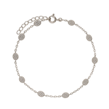 Pulseira delicada em prata 925 com zircónia