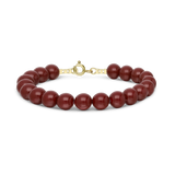 Pulseira de pedra, Banhado a Ouro, Jadeíte de cultivo