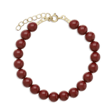 Pulseira de pedra, Banhado a Ouro, Jadeíte de cultivo