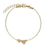 Pulseira coração banhada a ouro