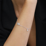 Pulseira Delicada, Prata de lei 925, Zircónia de cultivo