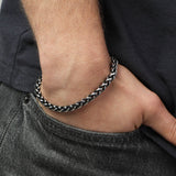 Pulseira Masculina, Aço inoxidável, Nenhuma pedra