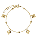 Pulseira Delicada, Banhado a Ouro, Nenhuma pedra