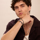 Pulseira Masculina, Aço inoxidável, Nenhuma pedra