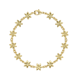 Pulseira Temática, Banhado a Ouro, Nenhuma pedra