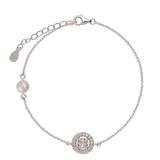 Pulseira Temática, Prata de lei 925, Zircónia de cultivo, Pérola cultivada