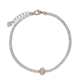 Pulseira de tenis, Prata de lei 925, Zircónia de cultivo