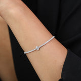 Pulseira de tenis, Prata de lei 925, Zircónia de cultivo