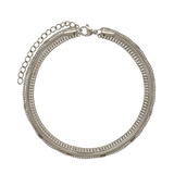Pulseira masculina em aço inoxidável com várias correntes