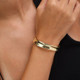 Pulseira rígida banhada a ouro