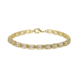 Pulseira de tenis banhada a ouro com zircónia