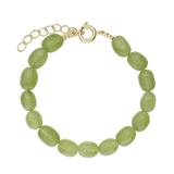 Pulseira de pedra, Banhado a Ouro, Quartzo de cultivo