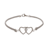 Pulseira coração em prata 925