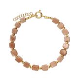 Pulseira de pedra, Banhado a Ouro, Pedra de ouro de cultivo