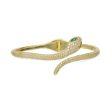 Pulseira rígida banhado a ouro com zircónias