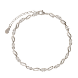 Pulseira de corrente, Prata de lei 925, Zircónia de cultivo