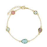 Pulseira de corrente, Prata de lei 925, Zircónia de cultivo