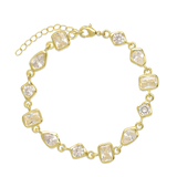 Pulseira Temática, Banhado a Ouro, Zircónia de cultivo