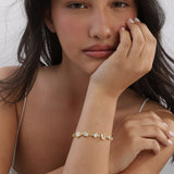 Pulseira Temática, Banhado a Ouro, Zircónia de cultivo