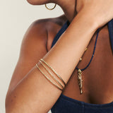 Pulseira rígida banhada a ouro