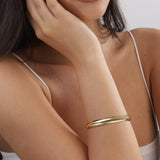 Pulseira rígida banhada a ouro