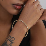 Pulseira rígida banhada a Ouro