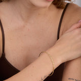 Pulseira rígida banhada a ouro