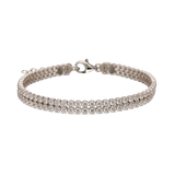 Pulseira de ténis dupla em prata 925 com zircónias