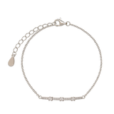 Pulseira de corrente, Prata de lei 925, Zircónia de cultivo