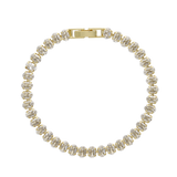 Pulseira de ténis, Banhado a Ouro, Zircónia de cultivo