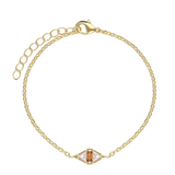 Pulseira delicada, Banhado a Ouro, Zircónia de cultivo