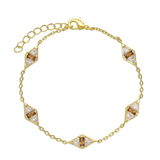 Pulseira delicada, Banhado a Ouro, Zircónia de cultivo