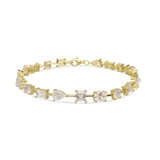 Pulseira banhada a ouro com zircónia