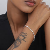Pulseira Delicada, Prata de lei 925, Zircónia de cultivo