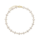 Pulseira delicada, Banhado a Ouro, Zircónia de cultivo