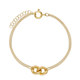 Pulseira em camadas, Banhado a Ouro, Nenhuma pedra