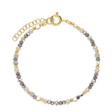 Pulseira de pedra, Pedras de hematita com metais, Madrepérola de cultivo, Hematite de cultivo