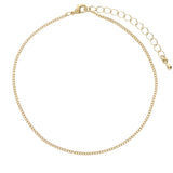 Pulseira para tornozelo banhada a ouro