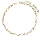 Pulseira para tornozelo banhada a ouro