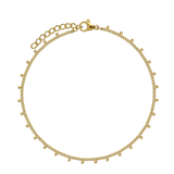 Pulseira para Tornozelo, Aço inoxidável em banho de ouro cerca de 1 mícron, Nenhuma pedra