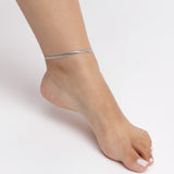 Pulseira para tornozelo em aço inoxidável